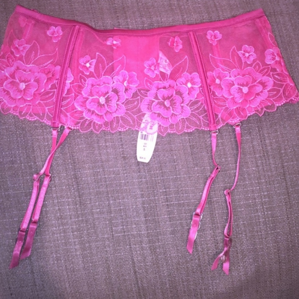 Coral Pink Garter Belt